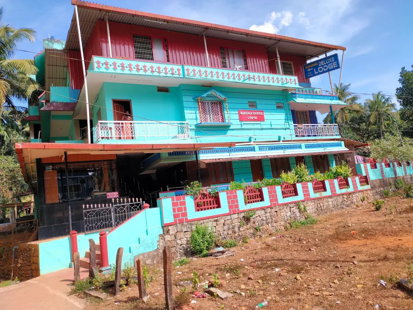 Nagashree Lodge building exterior in Kollur